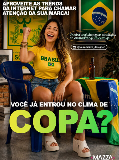 Todo mundo está de olho na Copa. 🎉

E sua marca? Está entrando na conversa ou ficando no banco de reservas?

Empresas que se conectam com pessoas, criam conexões por temas, emoção e temática no mundo real, é o que vai gerar mais fidelidade da sua marca com o público.

Eu crio artes, campanhas e estratégias para que sua empresa aproveite os assuntos mais comentados da internet e se conecte com o público de forma inteligente.

🚀 Design gráfico
📱 Social Media
🎨 Identidade visual

Clique no link da bio e venha ver como meu trabalho pode fazer sua empresa a aumentar mais engajamentos e vendas 🔥