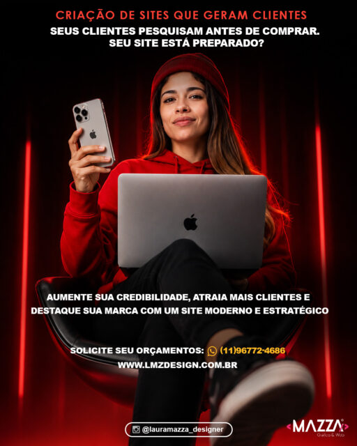Hoje, a maioria dos clientes pesquisa na internet antes de contratar um serviço ou comprar um produto. Ter um site profissional não é mais um diferencial, é o básico de uma empresa consolidada e comprometida com sua marca, que desejam atrair mais clientes.

Desenvolvo sites modernos, responsivos e personalizados para autônomos e empresas que desejam transmitir credibilidade, fortalecer sua marca e conquistar mais clientes.

✅ Design moderno e exclusivo
✅ Adaptado para celulares e computadores
✅ Integração com WhatsApp
✅ Carregamento rápido
✅ Foco em conversão e resultados

Solicite seu orçamento e leve sua empresa para o próximo nível. (link na bio)
